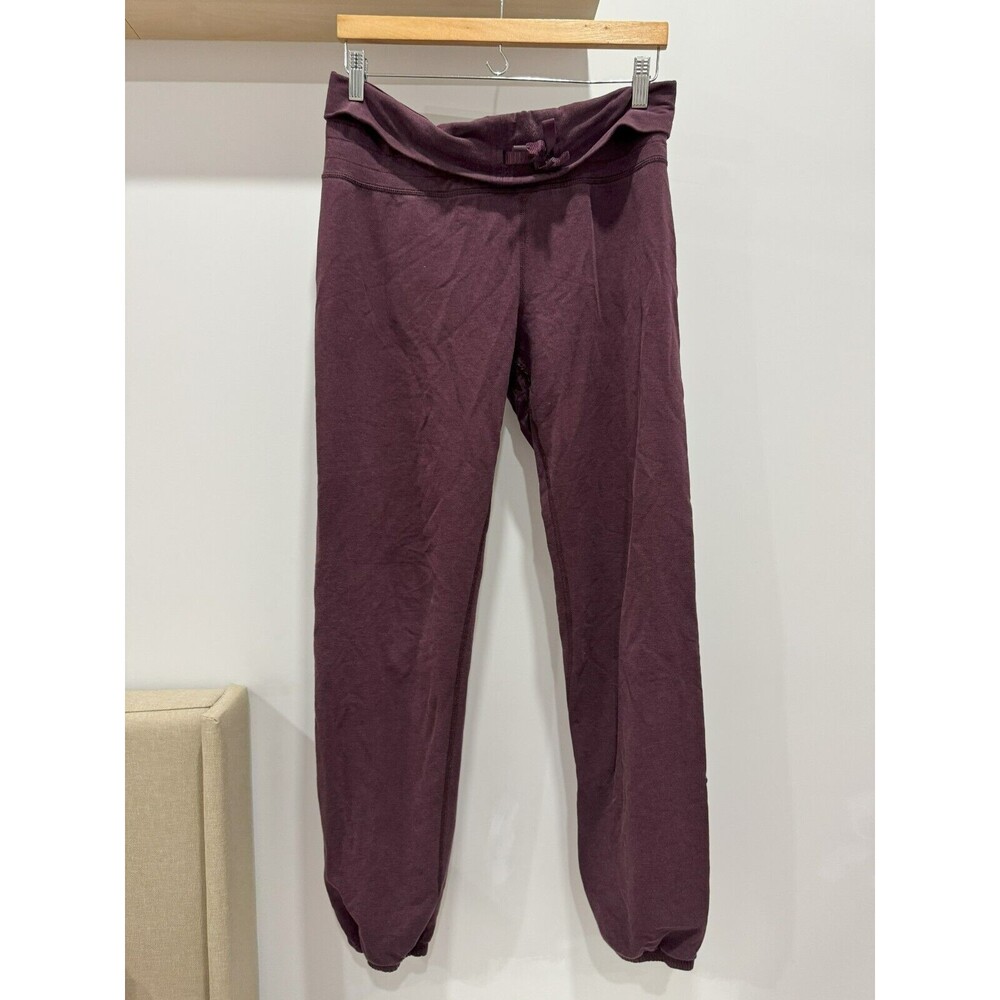 Lululemon Womens 33 Purple Drawstring Pull On Scuba Jogger Yoga Workout Gym